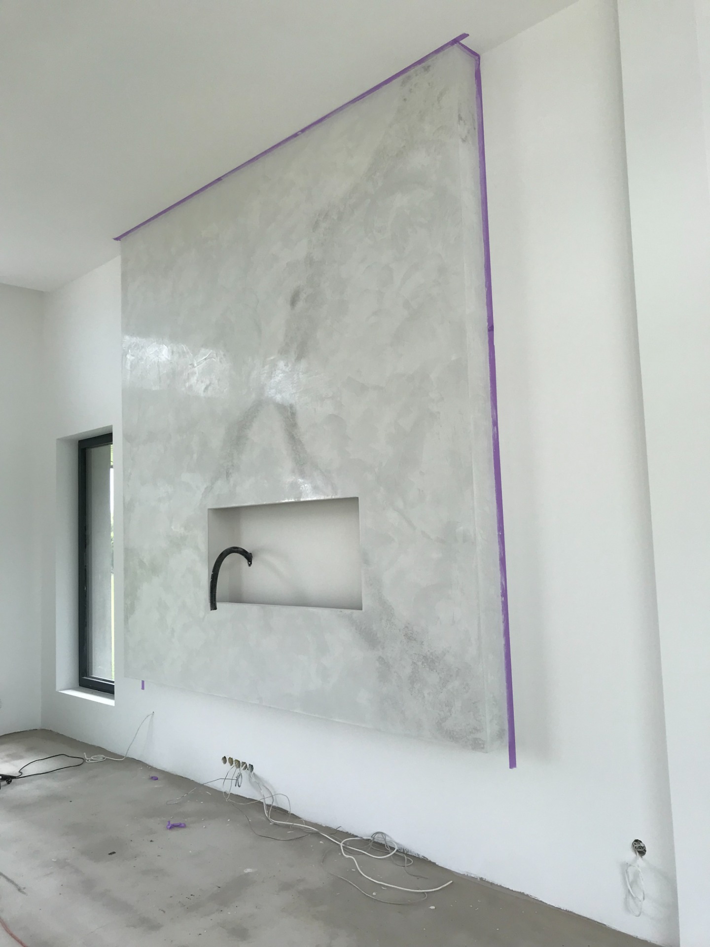 hatalmas tv fal márványdekorral elkészítve, Bük